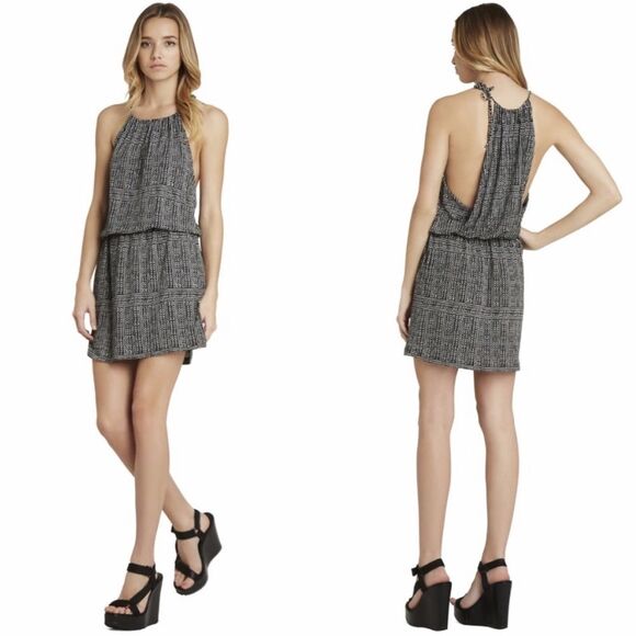 BCBGeneration Shirred Waist Tribal Print Dress S - Picture 3 of 8